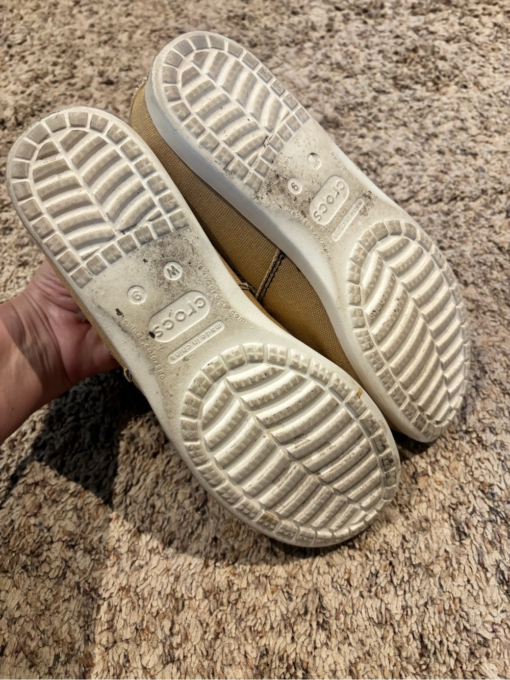 CROCS Mickey Mouse Slip-On Sneakers in Tan, Black and Red - Picture 3 of 3